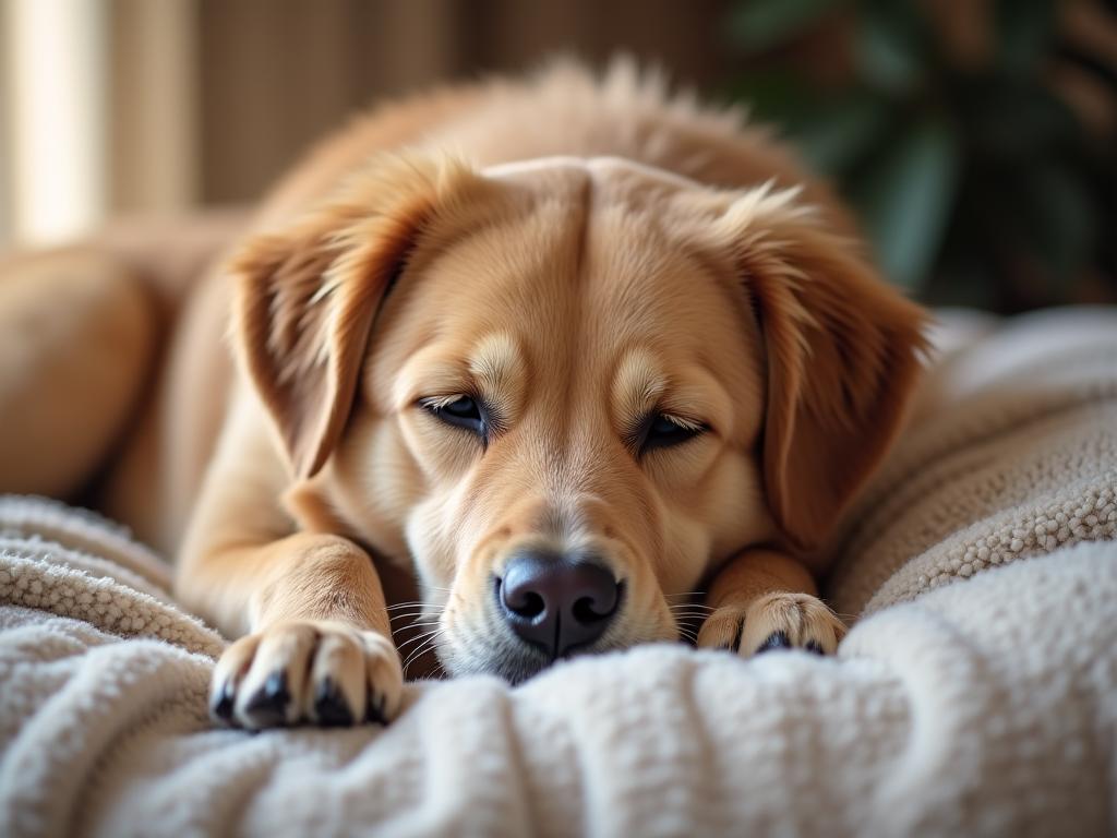 Chien senior heureux et actif